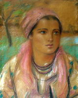 Stanisław  GÓRSKI - obrazy - Młoda Góralka