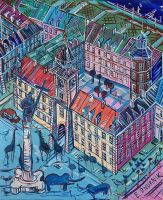 Edward  DWURNIK - obrazy - Warszawa - Plac zamkowy
