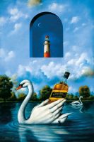 Rafał OLBIŃSKI - inkografia nr 23 - inkografia z podpisem artysty, oprawiona, 30x21 Rafał OLBIŃSKI - inkografia nr 23