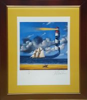 Rafał OLBIŃSKI - inkografia nr 120 II/XX A4 w ramie 43x34 - inkografia z podpisem artysty, oprawiona, 30x21 Rafał OLBIŃSKI - inkografia nr 120 II/XX A4 w ramie 43x34