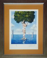 Rafał OLBIŃSKI - inkografia nr 121 III/XX A4 w ramie 43x34 - inkografia z podpisem artysty, oprawiona, 30x21 Rafał OLBIŃSKI - inkografia nr 121 III/XX A4 w ramie 43x34