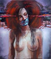 Piotr JAKUBCZAK - - - olej na płótnie, 70x60 Piotr JAKUBCZAK - -