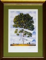 Rafał OLBIŃSKI - inkografia nr 155 A4 5032 I/XX w ramie 42x33 - inkografia z podpisem artysty, oprawiona, 30x21 Rafał OLBIŃSKI - inkografia nr 155 A4 5032 I/XX w ramie 42x33