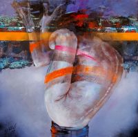 Piotr JAKUBCZAK - Wstyd - olej na płótnie, 80x80 Piotr JAKUBCZAK - Wstyd