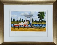 Rafał OLBIŃSKI - inkografia nr 243 III/XX A4 21x30 w ramie 34x43 - z oryginalnym podpisem Artysty, sucha pieczęć, 20x31 Rafał OLBIŃSKI - inkografia nr 243 III/XX A4 21x30 w ramie 34x43