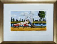 Rafał OLBIŃSKI - inkografia nr 245 II/XX A4 21x30 w ramie 34x43 - z oryginalnym podpisem Artysty, sucha pieczęć, 21x30 Rafał OLBIŃSKI - inkografia nr 245 II/XX A4 21x30 w ramie 34x43