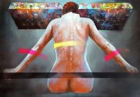 Piotr JAKUBCZAK - Na krawędzi - olej na płótnie, 70x100 Piotr JAKUBCZAK - Na krawędzi