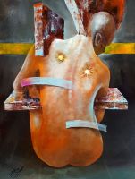 Piotr JAKUBCZAK - Puzle Michała J. - olej na płótnie, 80x60 Piotr JAKUBCZAK - Puzle Michała J.