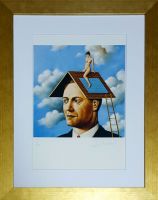 Rafał OLBIŃSKI - inkografia nr 254 I/XX A4 30x21 w ramie 42x33 - z oryginalnym podpisem Artysty, sucha pieczęć, 30x21 Rafał OLBIŃSKI - inkografia nr 254 I/XX A4 30x21 w ramie 42x33