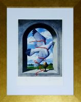 Rafał OLBIŃSKI - inkografia nr 255 I/XX A4 30x21 w ramie 42x33 - z oryginalnym podpisem Artysty, sucha pieczęć, 30x21 Rafał OLBIŃSKI - inkografia nr 255 I/XX A4 30x21 w ramie 42x33