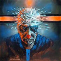 Piotr JAKUBCZAK - Autoportret... - olej na płótnie, 70x70 Piotr JAKUBCZAK - Autoportret...