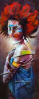 Piotr JAKUBCZAK - Janka - olej na płótnie, 100x40 Piotr JAKUBCZAK - Janka