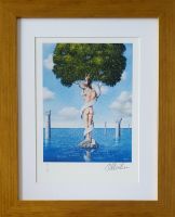 Rafał OLBIŃSKI - inkografia nr 275 II/XX B4 35x25 w ramie 52x42 - z oryginalnym podpisem Artysty, sucha pieczęć, 35x25 Rafał OLBIŃSKI - inkografia nr 275 II/XX B4 35x25 w ramie 52x42