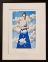 Rafał OLBIŃSKI - inkografia nr 299 I/XX A4 30x21 w ramie 39x30 - z oryginalnym podpisem Artysty, sucha pieczęć, 30x21 Rafał OLBIŃSKI - inkografia nr 299 I/XX A4 30x21 w ramie 39x30