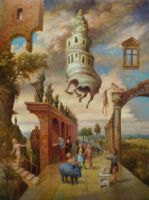 Jarosław  MIKLASIEWICZ - obrazy - Popołudnie niebieskiego tapira