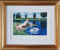 Rafał OLBIŃSKI - inkografia nr 311 III/XX A4 21x30 w ramie 37x45 - z oryginalnym podpisem Artysty, sucha pieczęć, 21x30 Rafał OLBIŃSKI - inkografia nr 311 III/XX A4 21x30 w ramie 37x45
