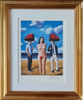 Rafał OLBIŃSKI - inkografia nr 318 V/XX A4 30x21 w ramie 45x37 - z oryginalnym podpisem Artysty, sucha pieczęć, 30x21 Rafał OLBIŃSKI - inkografia nr 318 V/XX A4 30x21 w ramie 45x37