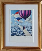 Rafał OLBIŃSKI - inkografia nr 323 VI/XX A4 30x21 w ramie 45x37 - z oryginalnym podpisem Artysty, sucha pieczęć, 30x21 Rafał OLBIŃSKI - inkografia nr 323 VI/XX A4 30x21 w ramie 45x37