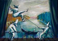 Marek  LUZAR - obrazy - Pucinella w Wenecji